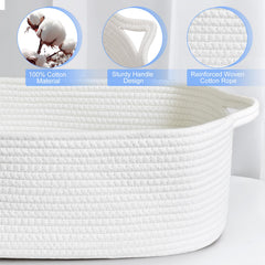 ABenkle cotton rope basket in nursery decor adds soft storage