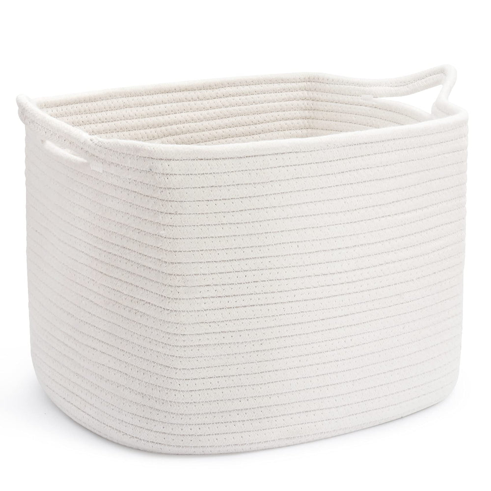 ABenkle cotton rope storage basket rectangle keeps closets organized