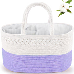 ABenkle diaper caddy organizer front view for easy diaper-changing access.