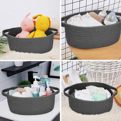 ABenkle gift-ready decorative basket enhances nursery or living room decor.