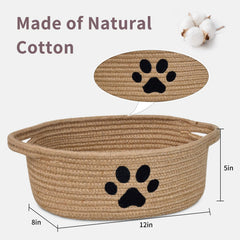 ABenkle paw-design basket detail highlighting gift-ready dog-friendly charm