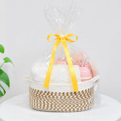 ABenkle rope storage basket natural texture ideal for nursery or living spaces
