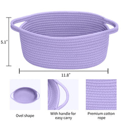 ABenkle rope-woven storage closeup highlights natural cotton material and chemical-free construction.