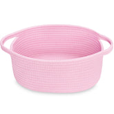 ABenkle Small Basket front view, compact storage on shelves for tidy spaces