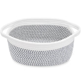 ABenkle small basket front view shows compact 12x8x5 size for shelves