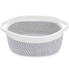 ABenkle small basket front view shows compact 12x8x5 size for shelves