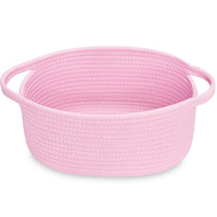 ABenkle Small Basket front view, compact storage on shelves for tidy spaces