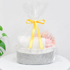 ABenkle basket handle detail emphasizes portability for organizing on the go