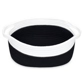 ABenkle Small Basket handles closeup highlights durable rope weave for tidy nursery storage.