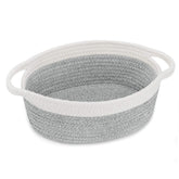 ABenkle small basket with handles shows woven rope for organized storage