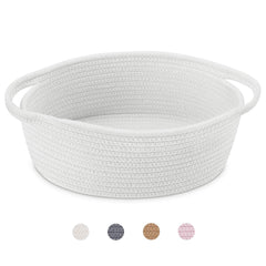 ABenkle small basket with handles keeps nursery items neat and within reach