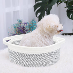 ABenkle basket in nursery decor shows space-saving storage for blankets and toys