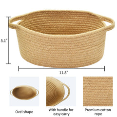 ABenkle small basket on a shelf illustrating organized space and compact size