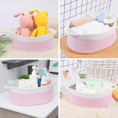 ABenkle pet basket filled with toys for dogs and cats storage