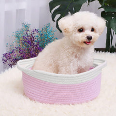 ABenkle pink basket in a baby room highlights skin-friendly cotton for nursery use