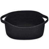 ABenkle small basket with handles front view shows compact nursery storage