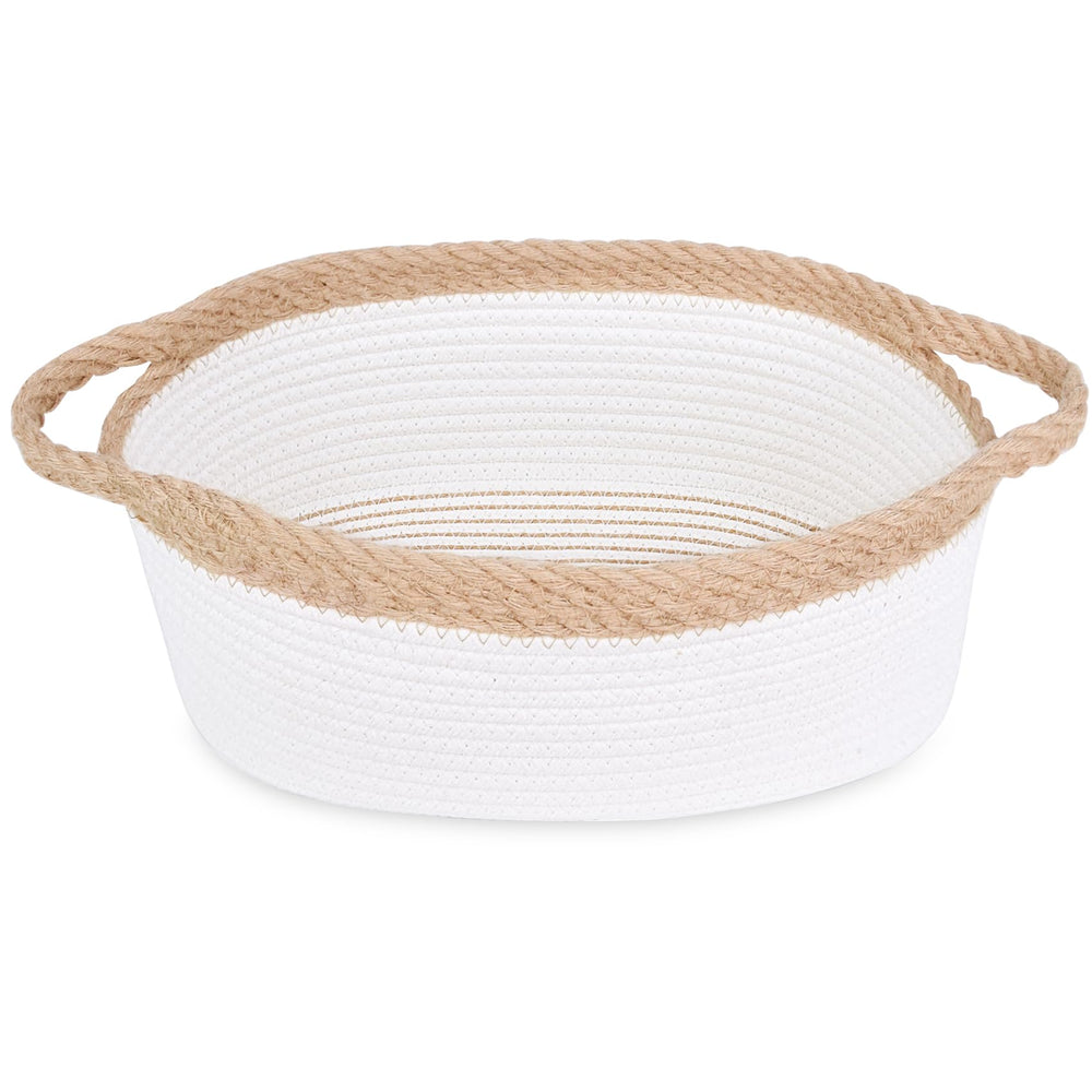 ABenkle small basket with handles front view for tidy storage and display