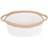 ABenkle small basket with handles front view for tidy storage and display