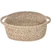 ABenkle small rope basket with handles – closeup weave highlights durable cotton for everyday use
