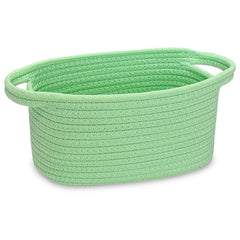 ABenkle small storage basket in cotton rope for tidy shelves and kid-friendly organization.
