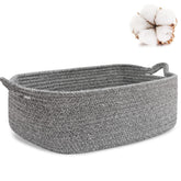 ABenkle small storage basket front view for tidy shelves and easy access.