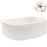 ABenkle small storage basket with handles on a shelf for tidy organization