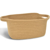 ABenkle small storage basket with rope weave for toy organization in playrooms.