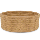 ABenkle small woven basket on nightstand offers tidy, accessible storage for daily essentials.