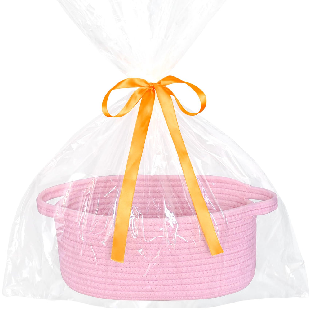 ABenkle small woven Easter basket with handle for easy carrying and gifting.