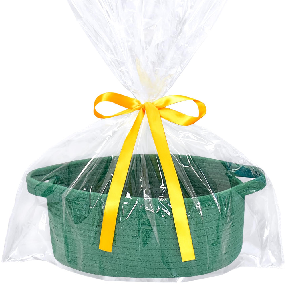 ABenkle small woven Easter basket with handle for elegant gift presentation