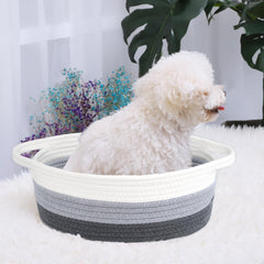 ABenkle storage basket on a nursery shelf blending with decor.