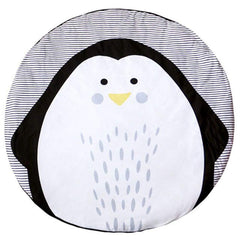 ABREEZE penguin play mat in a nursery demonstrates cozy, safe floor space.
