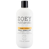 Absolutely Natural Zoey Naturals packaging emphasizes gentle, tear-free bubble bath for babies and kids.
