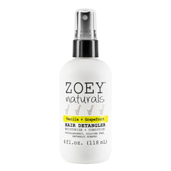 Absolutely Natural Zoey Naturals detangler bottle close-up promotes gentle detangling for kids