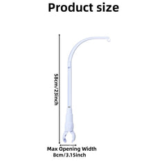 Accfore crib mobile arm angled 30 degrees for versatile positioning