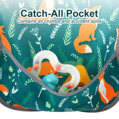 Accmor baby bibs feature adjustable Velcro for easy on-and-off.