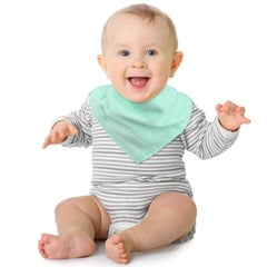 Accmor baby bibs demonstrate quick absorbent action to protect outfits.