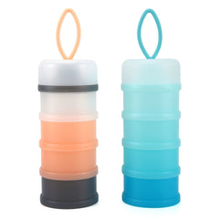 Accmor baby formula dispenser with four stackable compartments for on-the-go portions.