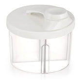 Accmor baby formula dispenser showcases four-compartment design for travel meals.