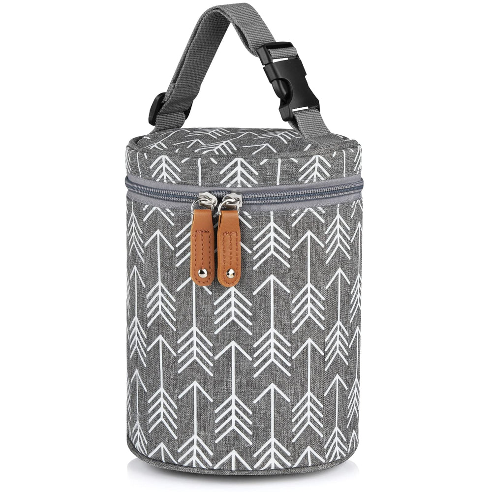 Accmor breastmilk cooler bag front view demonstrates portable insulation for keeping bottles cool or warm.