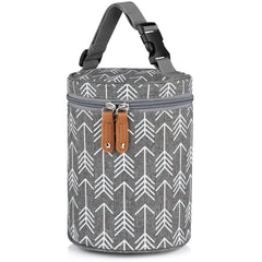 Accmor breastmilk cooler bag front view demonstrates portable insulation for keeping bottles cool or warm.