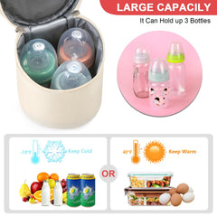 Accmor cooler bag insulated lining helps maintain bottle temperature during transport.
