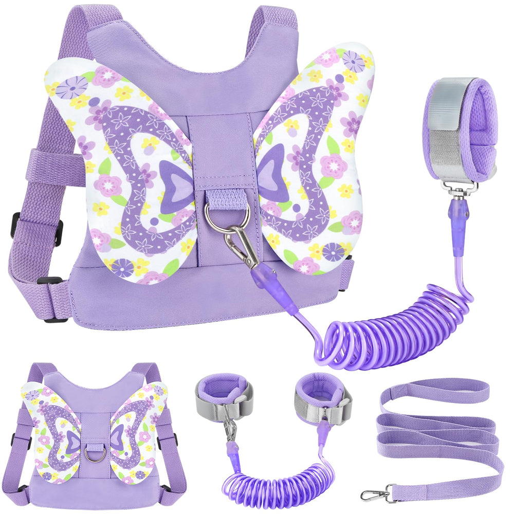 Accmor butterfly harness close-up highlights soft cotton and secure straps for toddlers.