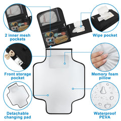 Accmor changing pad wipe pocket open for quick cleanups on the go