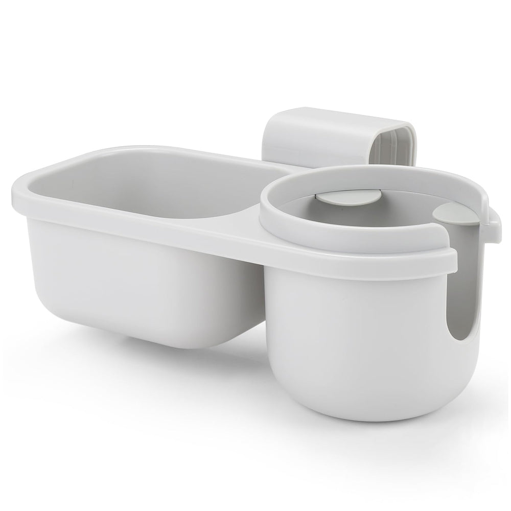 Accmor child cup holder snack tray on car seat for quick access during trips.