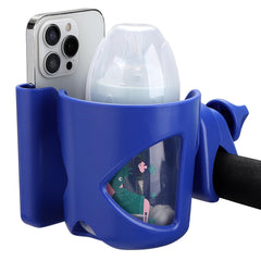 Accmor cup holder with phone slot enabling message checks while strolling.