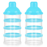 Accmor formula dispenser on the go showing four independent compartments for pre-measured portions