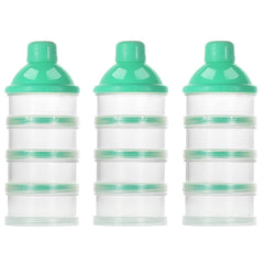 Accmor formula dispenser on the go with four compartments for travel-friendly portions.