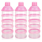 Accmor formula dispenser on-the-go with five compartments for organized feeding.