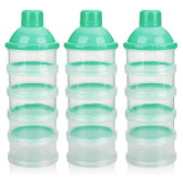 Accmor formula dispenser on the go with five compartments for pre-measured servings.